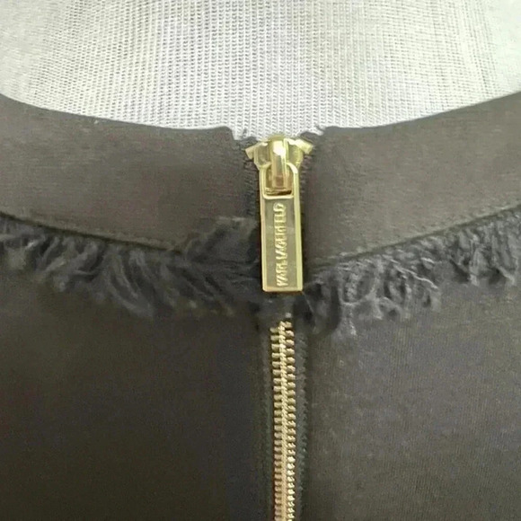 NEW Karl Lagerfeld Paris Ongoing Little Black Tweed Dress Sz 4 - Picture 9 of 10